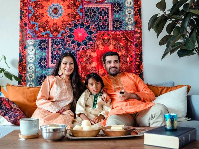 A family relaxing safely at home after treatment